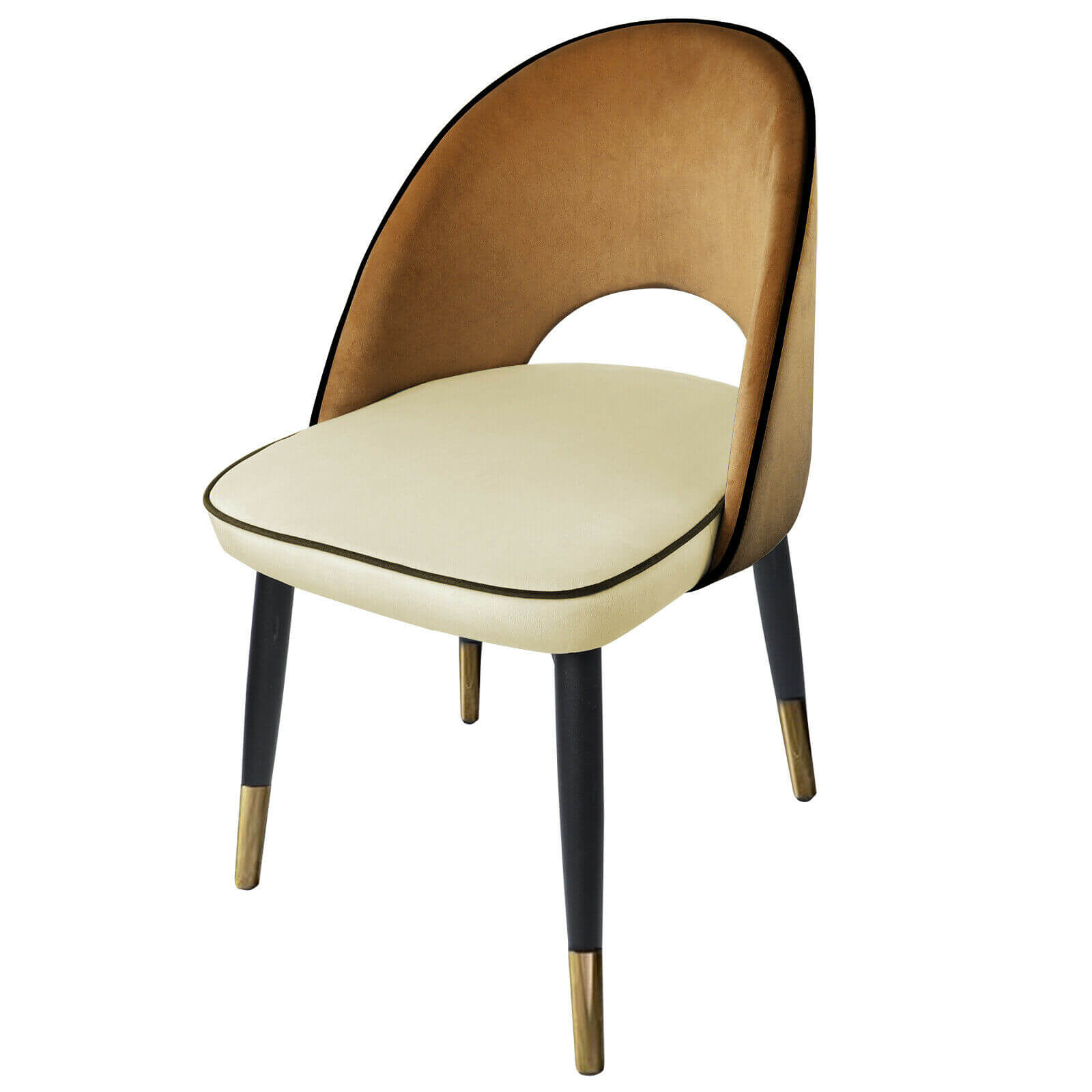 Velvet Upholstered Dining Chairs, Set of 2 - BCBMALL