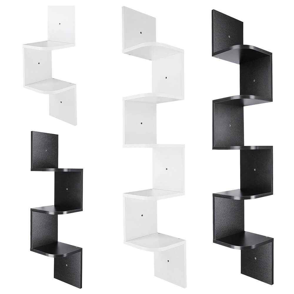 Wall Corner Zig Zag Shelf - BCBMALL
