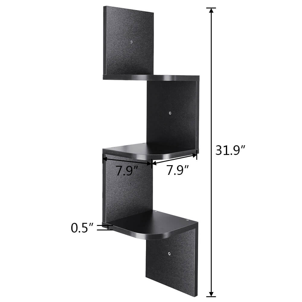 Wall Corner Zig Zag Shelf - BCBMALL