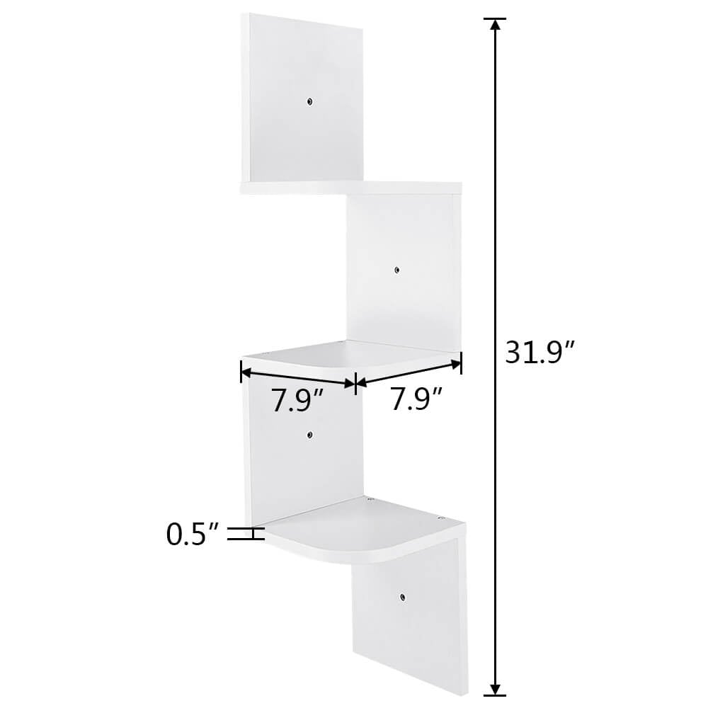 Wall Corner Zig Zag Shelf - BCBMALL