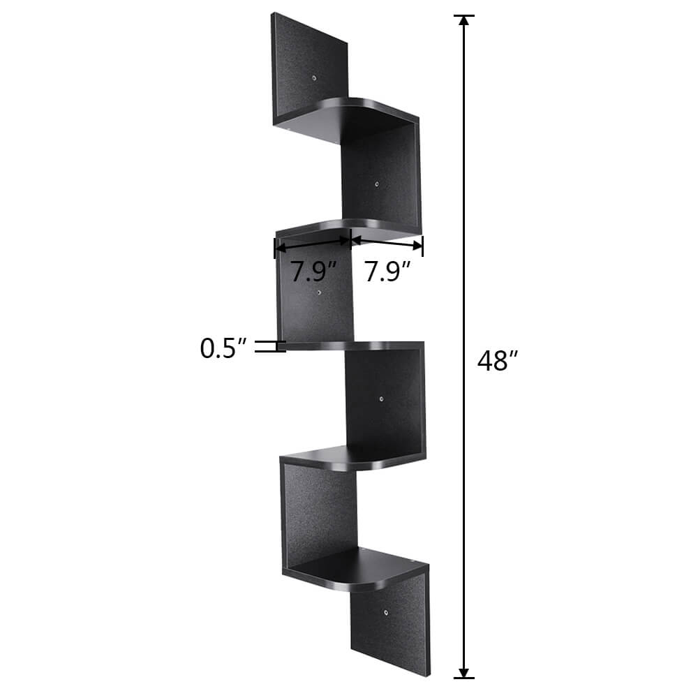 Wall Corner Zig Zag Shelf - BCBMALL