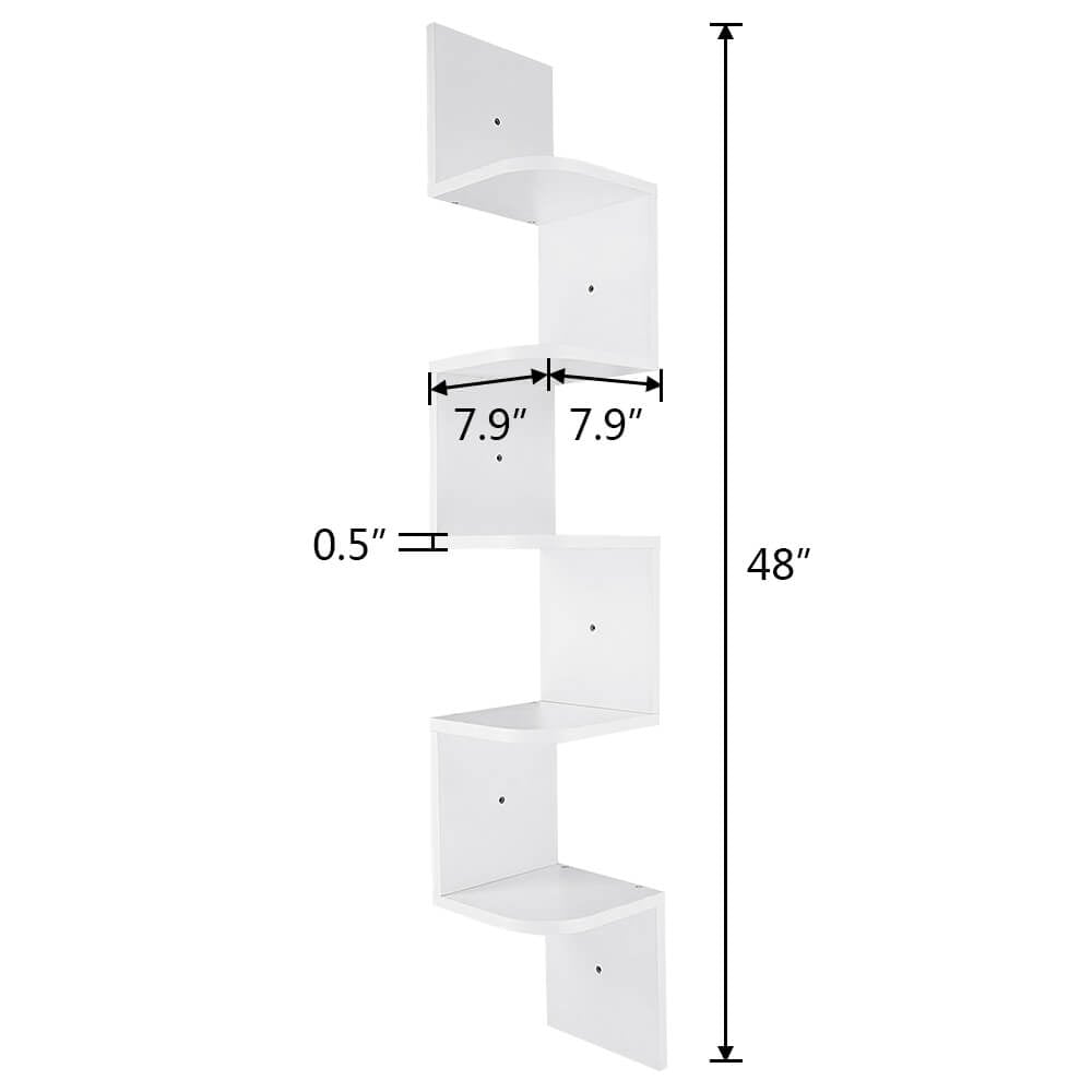Wall Corner Zig Zag Shelf - BCBMALL