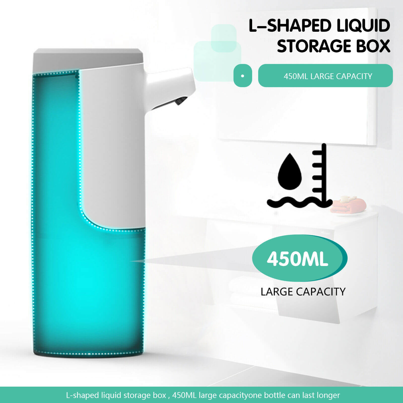 450ML Waterproof Automatic Soap Dispenser