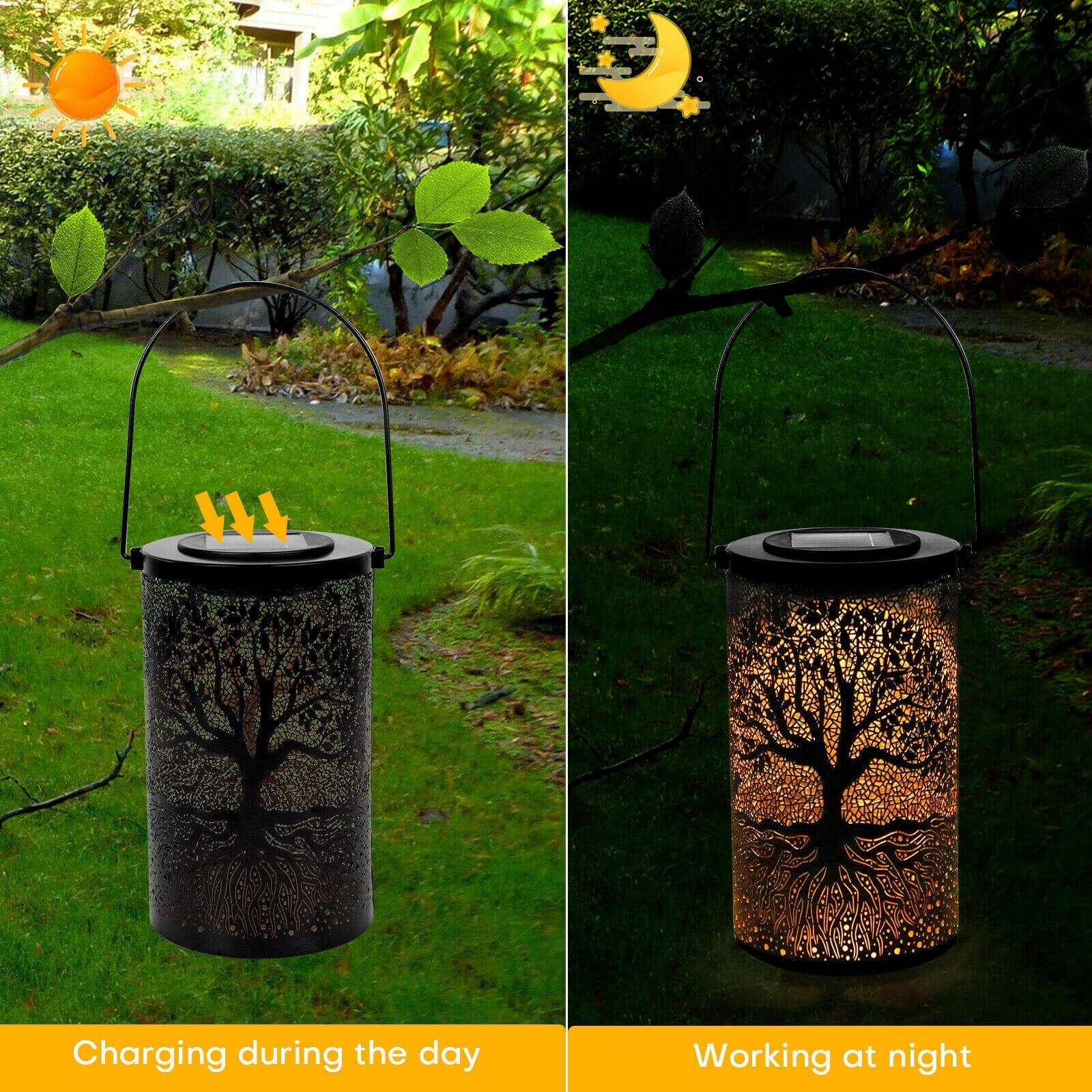 feature of Waterproof Solar Hanging Lights