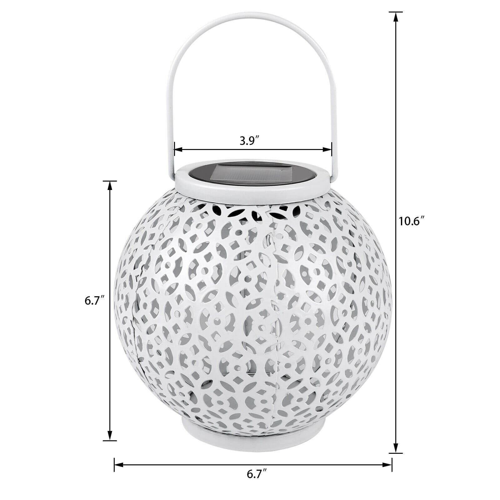 size of white Waterproof Solar Hanging Lights