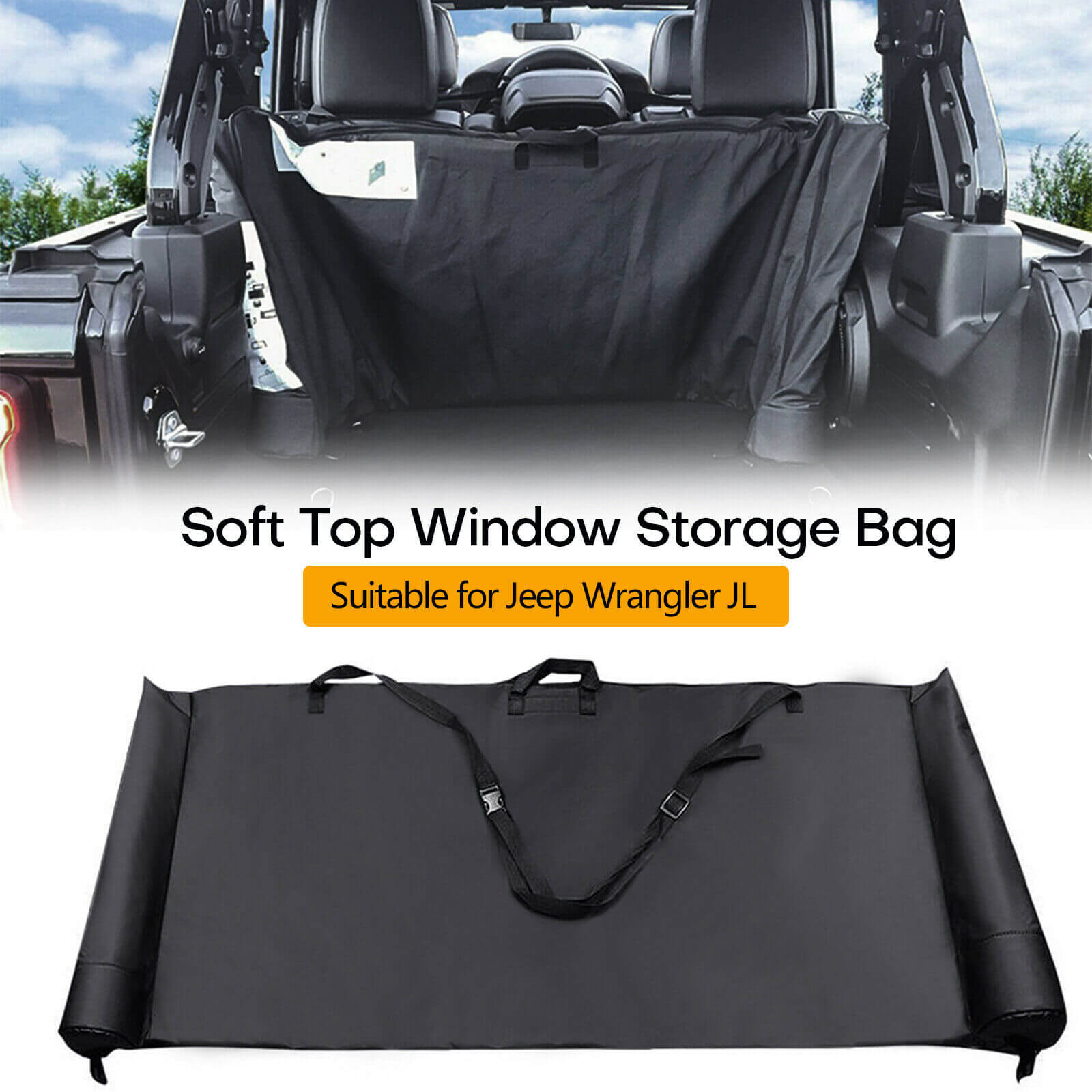 Window Storage Bag for 18+ Jeep Wrangler