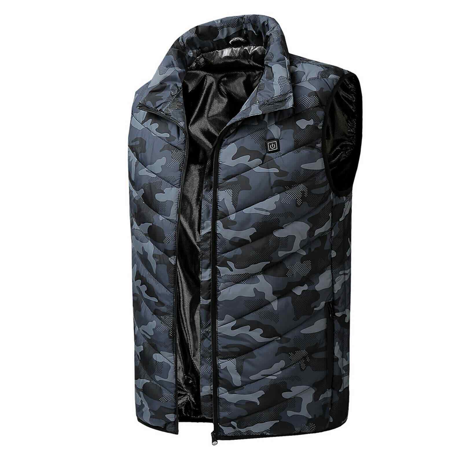 Camo Winter Heated Vest Electric USB Jacket
