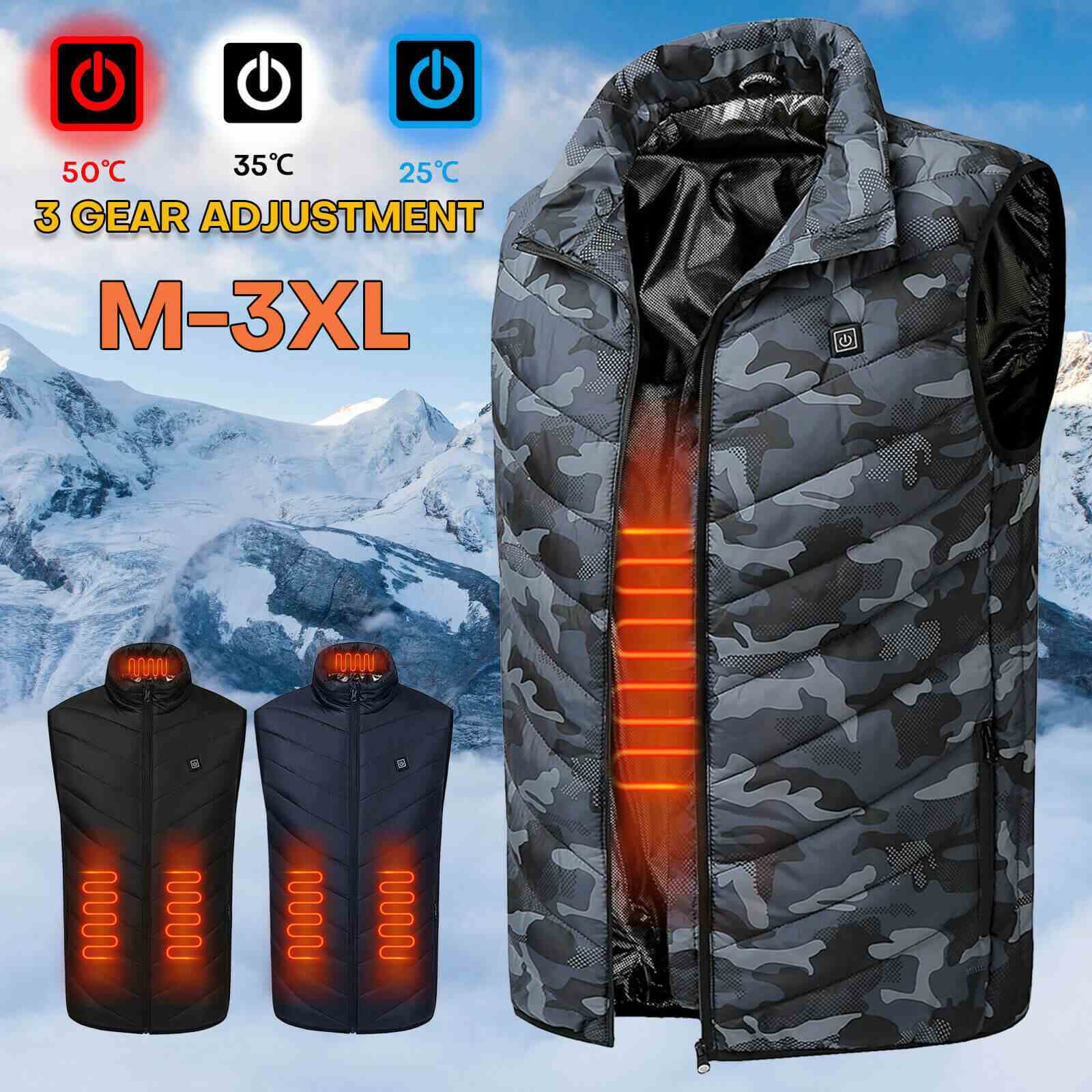 Winter Heated Vest Electric USB Jacket