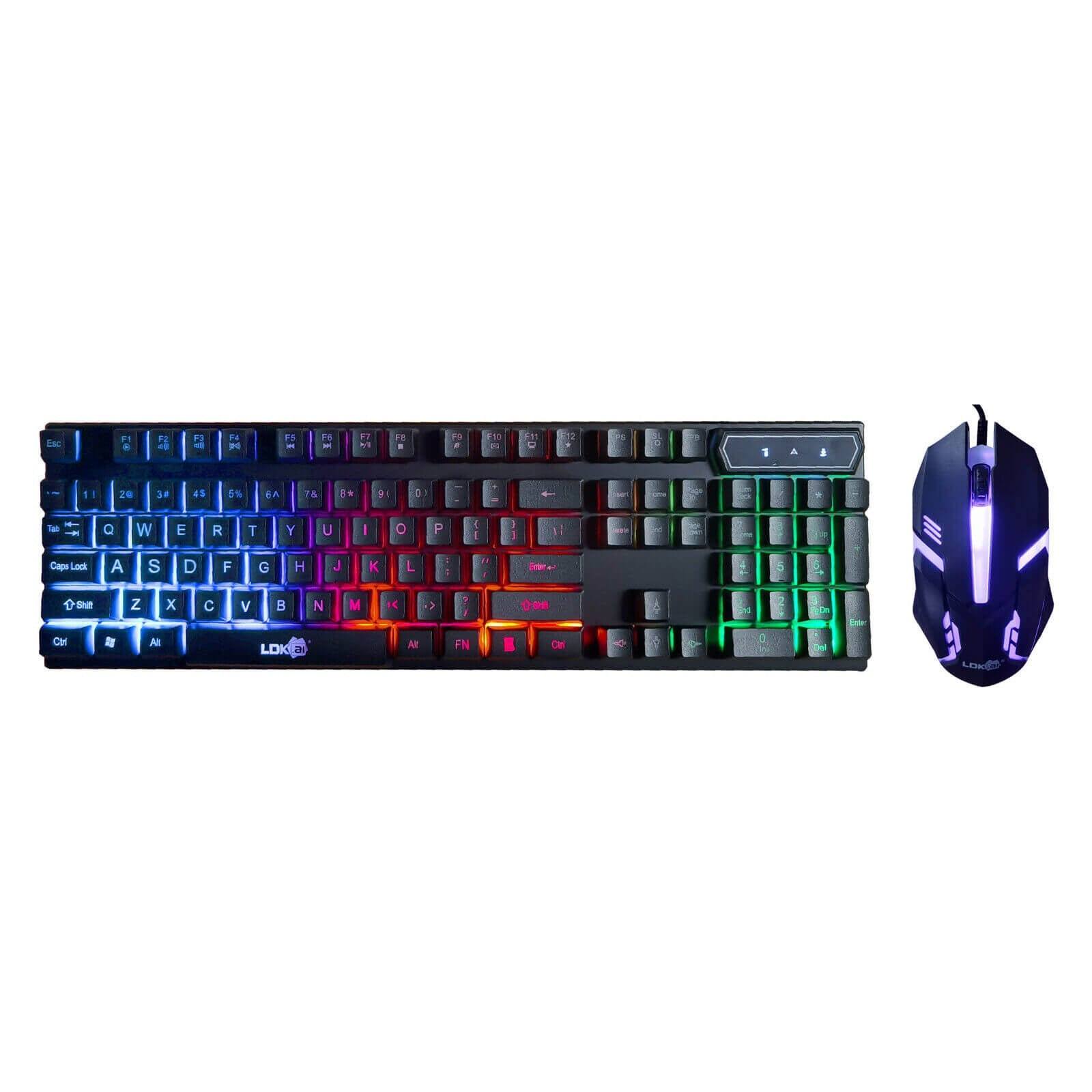 Wired Gaming Keyboard and Mouse Combo w/ LED Backlight - BCBMALL