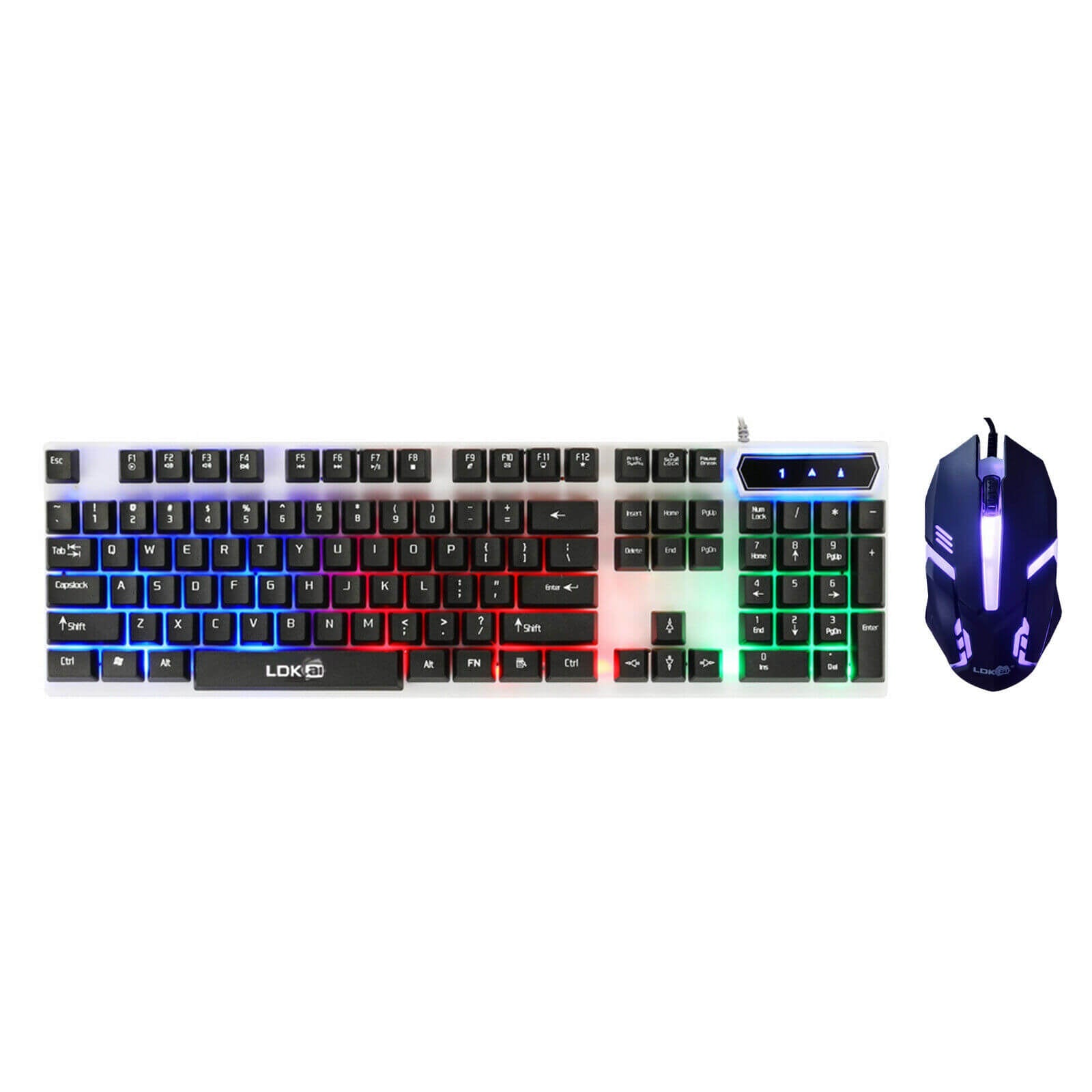 Wired Gaming Keyboard and Mouse Combo w/ LED Backlight - BCBMALL