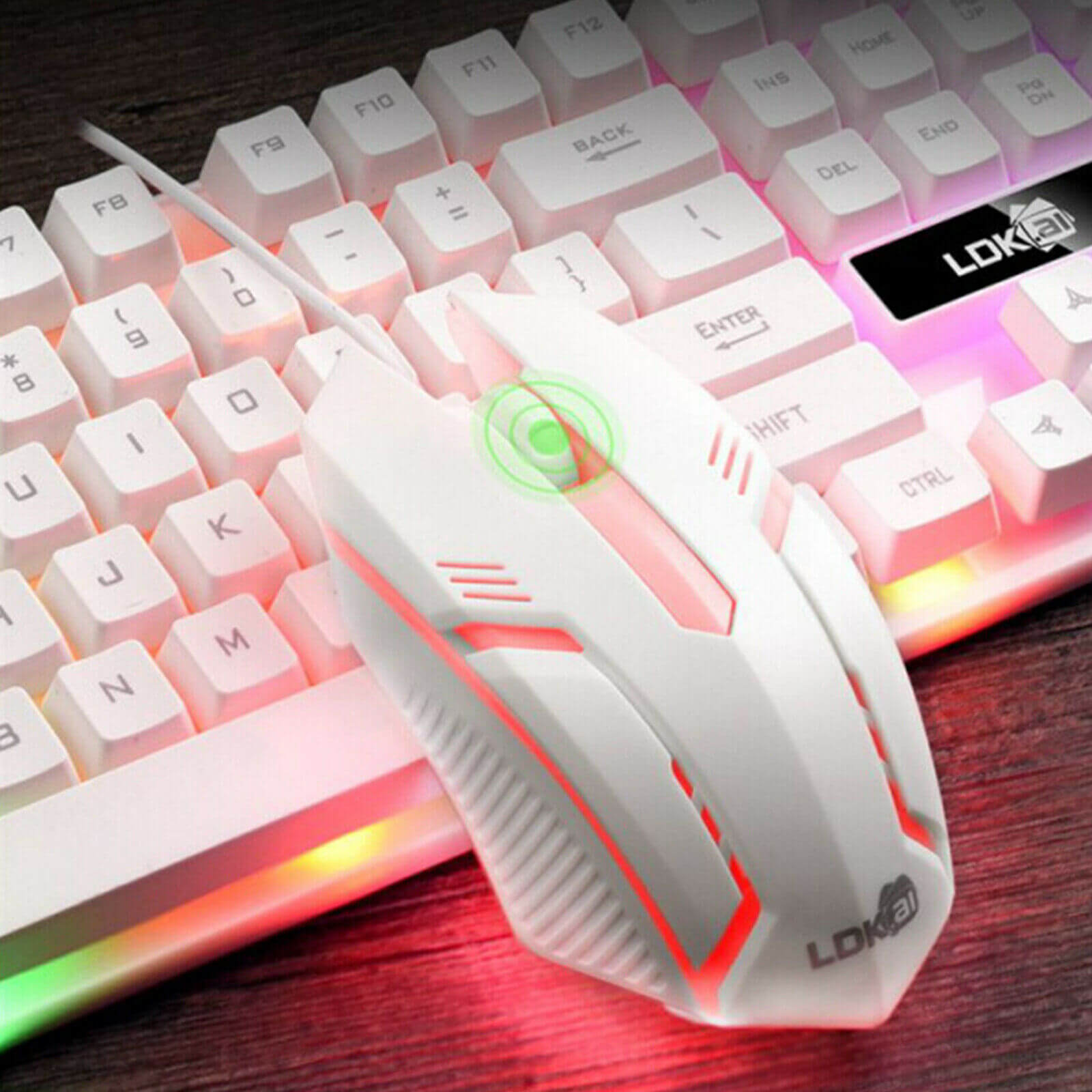 Wired Gaming Keyboard and Mouse Combo w/ LED Backlight - BCBMALL