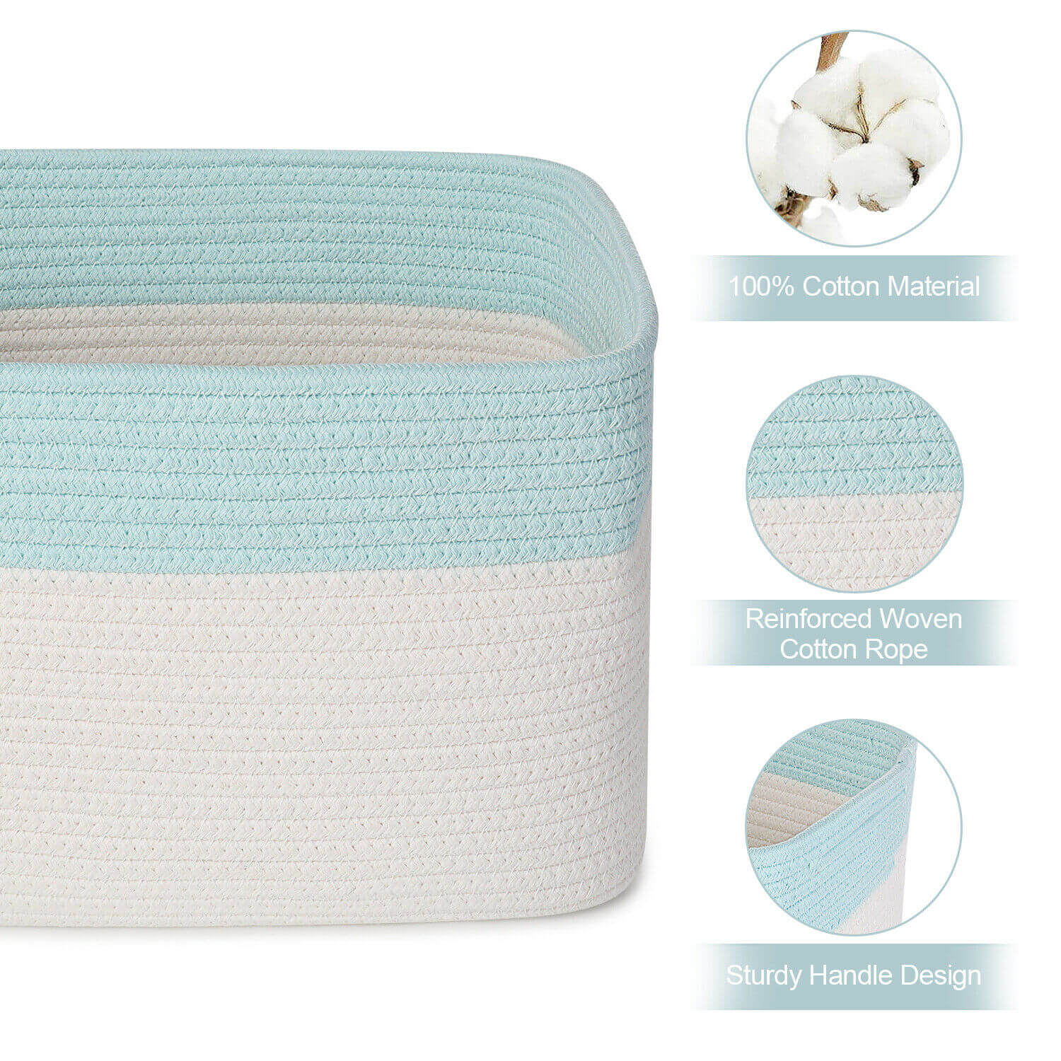 Woven Storage Basket bin feature