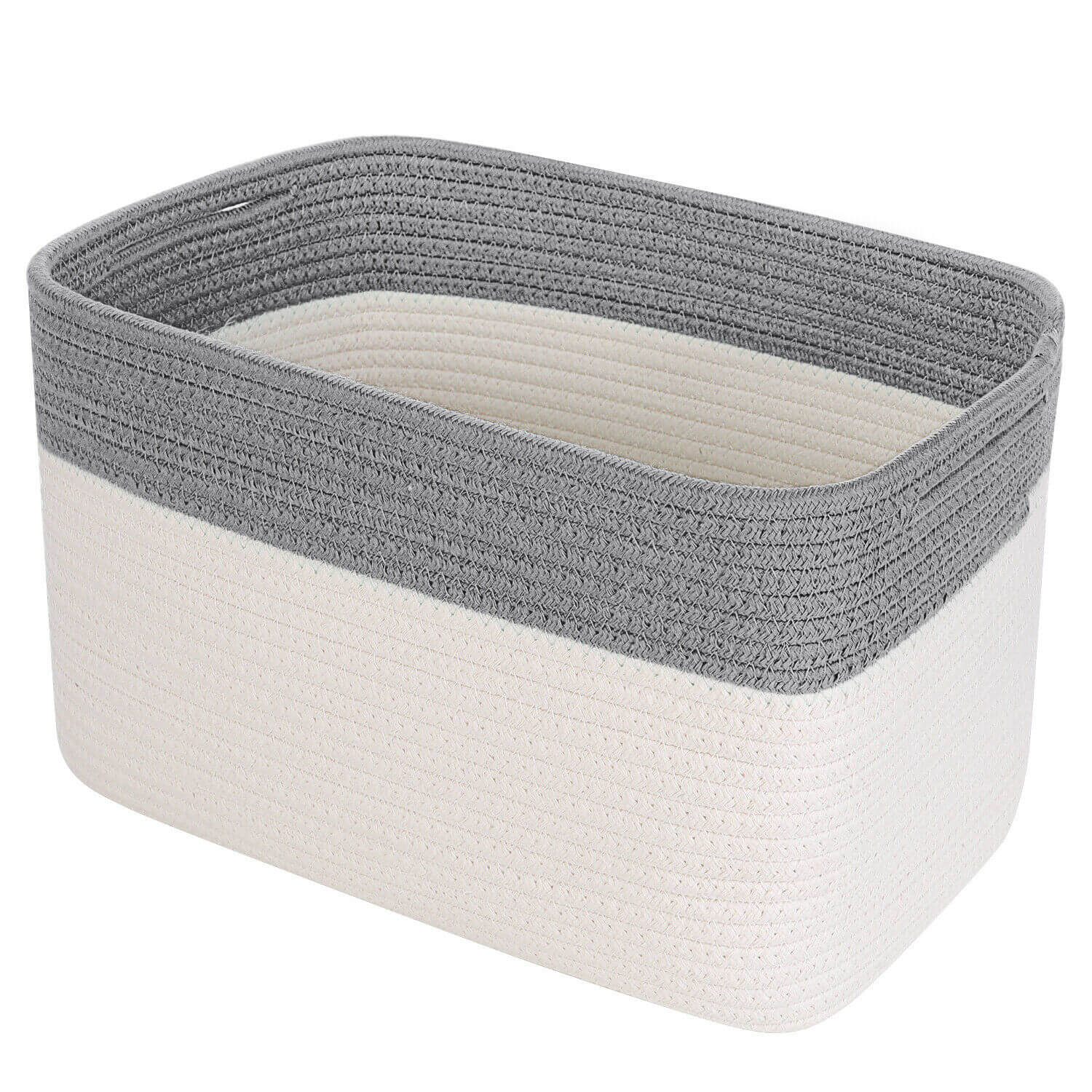 Woven Storage Basket bin gray
