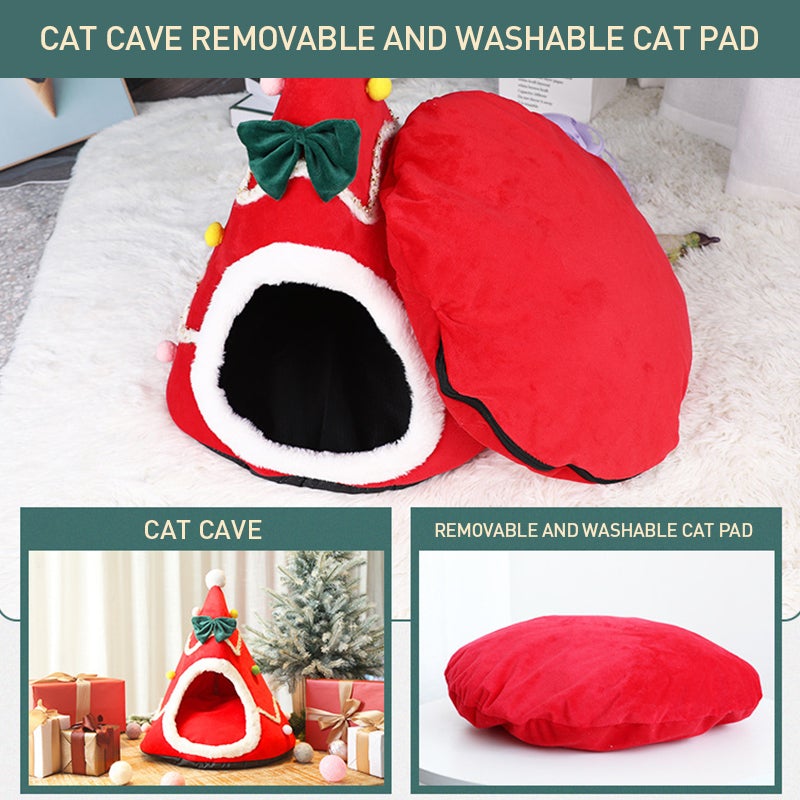 Christmas tree pet bed details