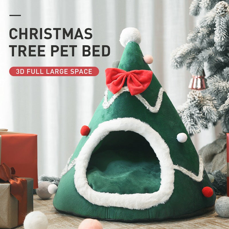 Christmas tree pet house