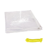Clear Waterproof Tarp with Grommets 14Mil 15.5 x 5.5 ft