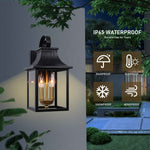 Outdoor Wall Light Dusk to Dawn IP65 2-Light Outdoor Lighting Lamp