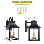 Outdoor Wall Light Dusk to Dawn IP65 2-Light Outdoor Lighting Lamp