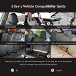 Universal Car Seat Covers 5 Seats Full Set Automotive Leather Protector