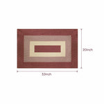 Braided Bohemian Area Rug red S
