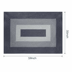 Braided Bohemian Area Rug biue M