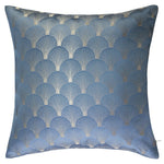 blue Luxury Reversible Throw Pillow Cover